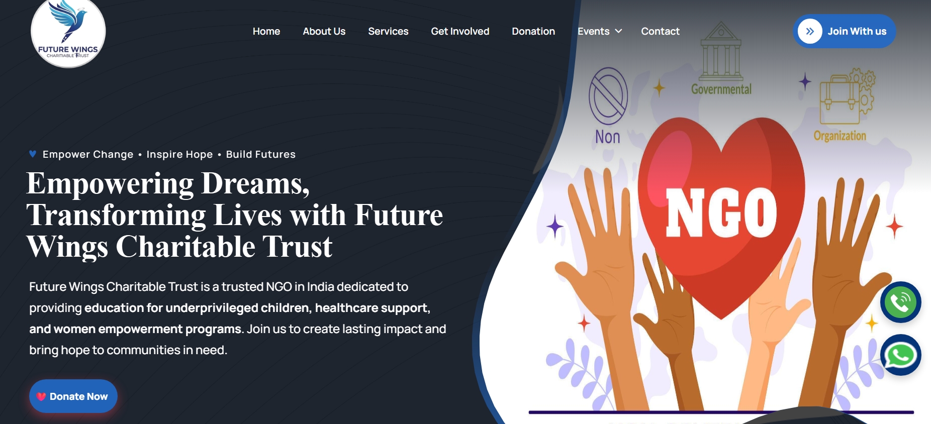Future Wings Charitable Trust Website