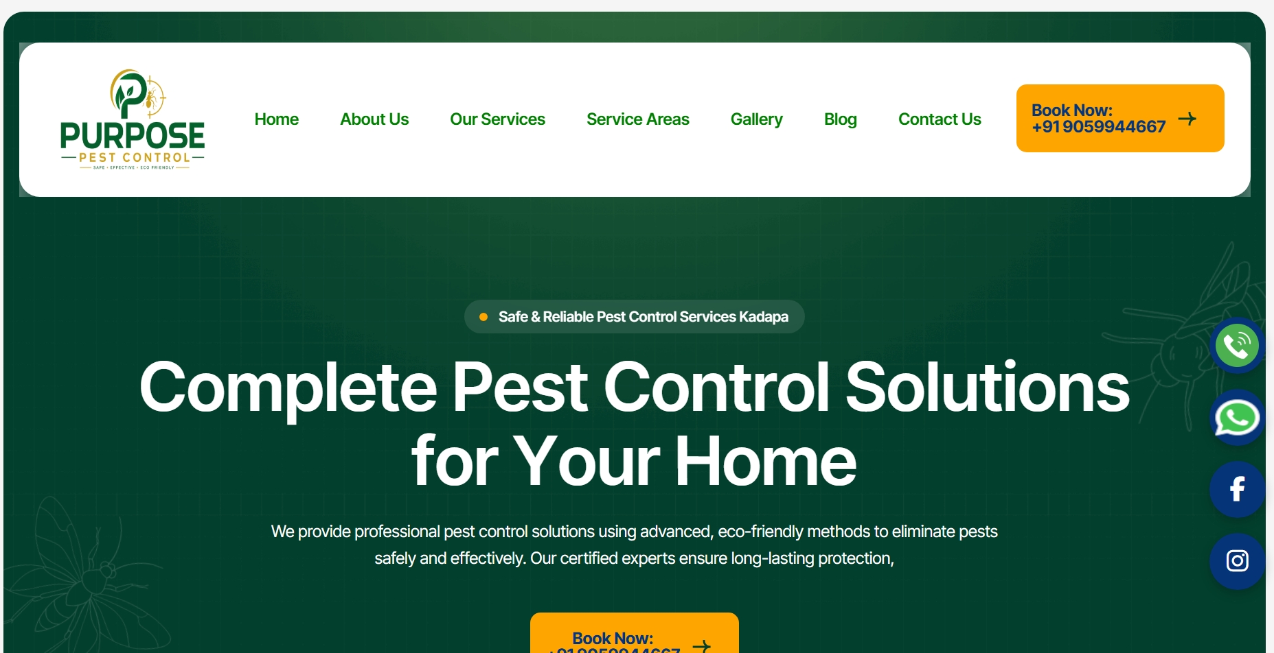 Purpose Pest Control Website